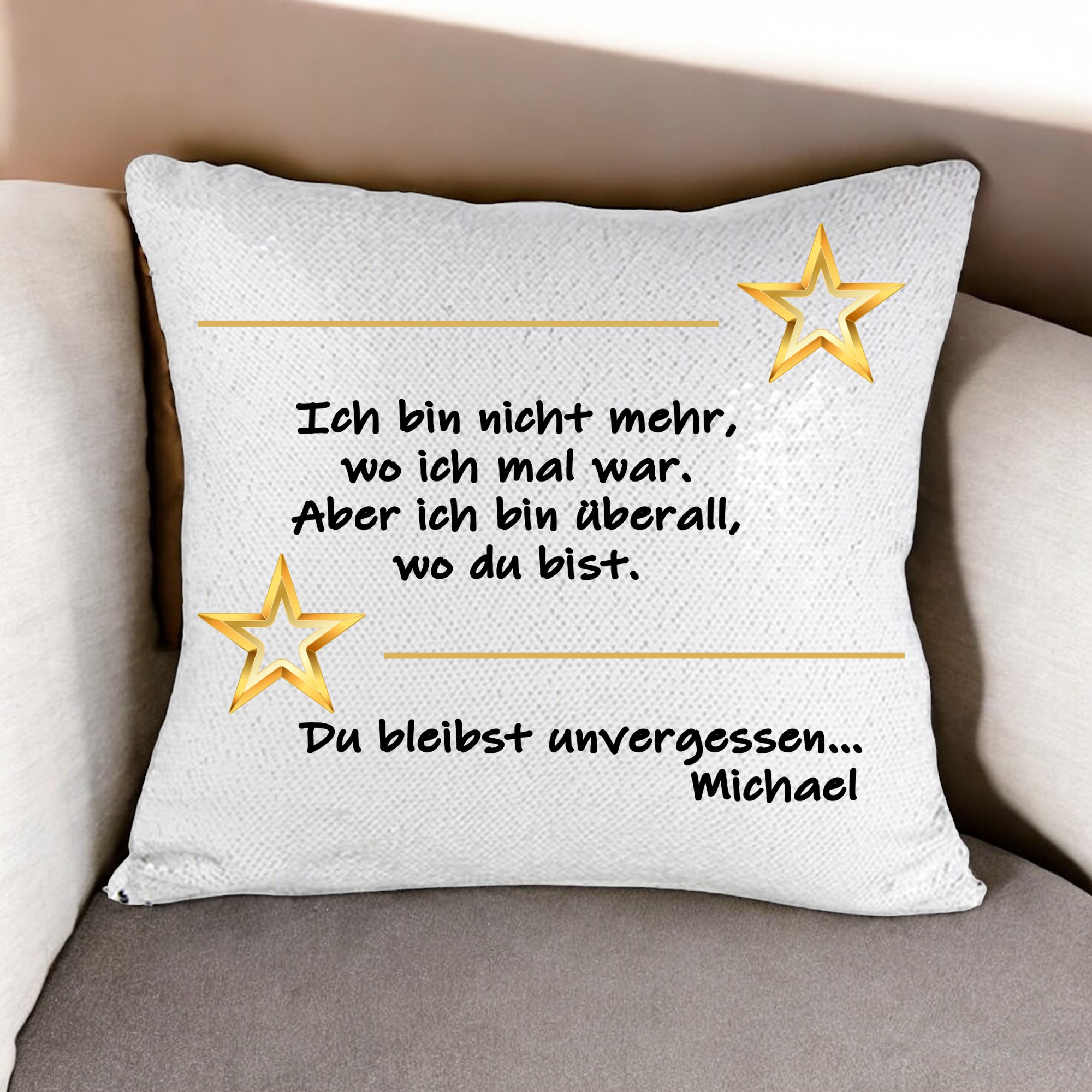 Pailletten-Kissenbezug