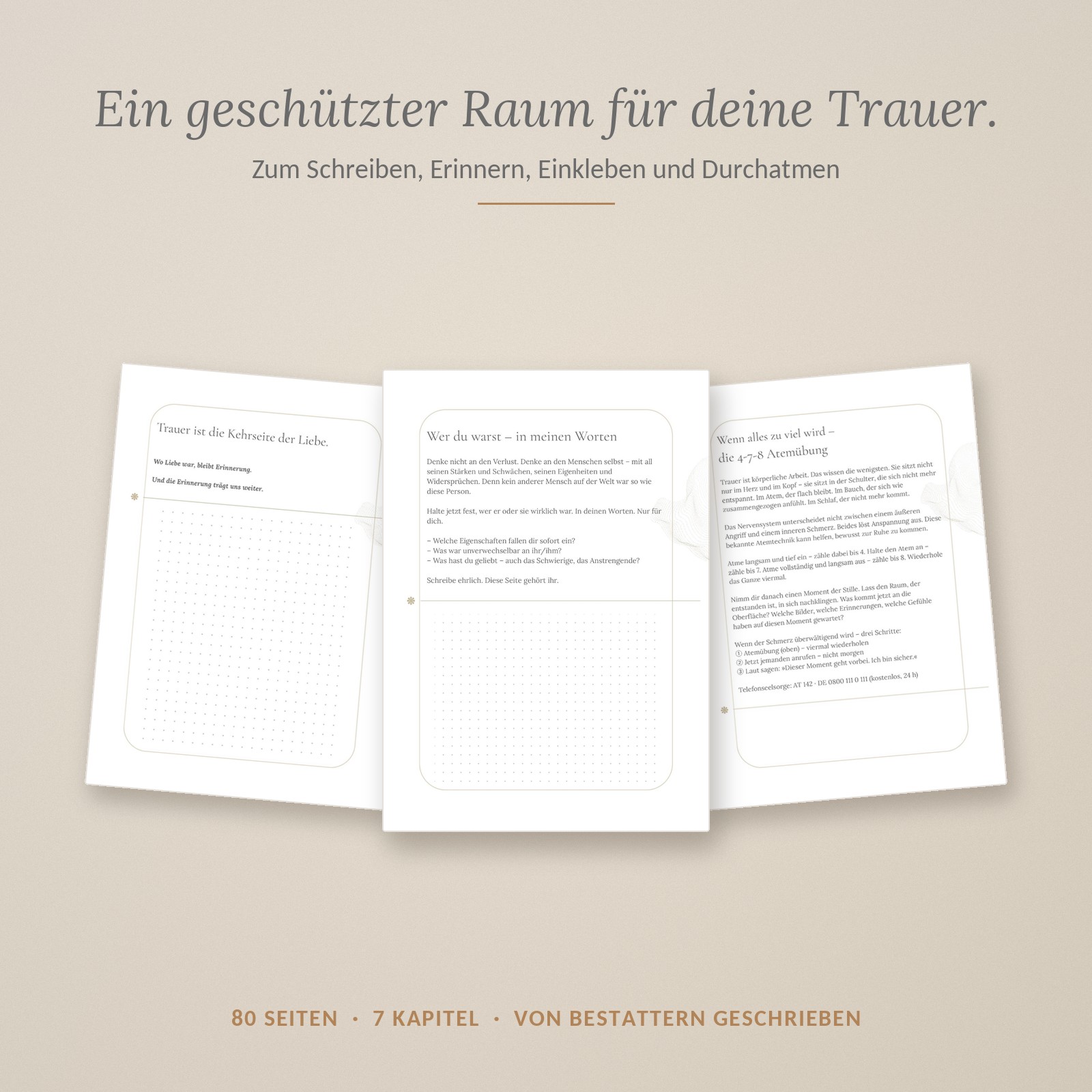 Trauer-Workbook (PDF) · UNVERGESSEN