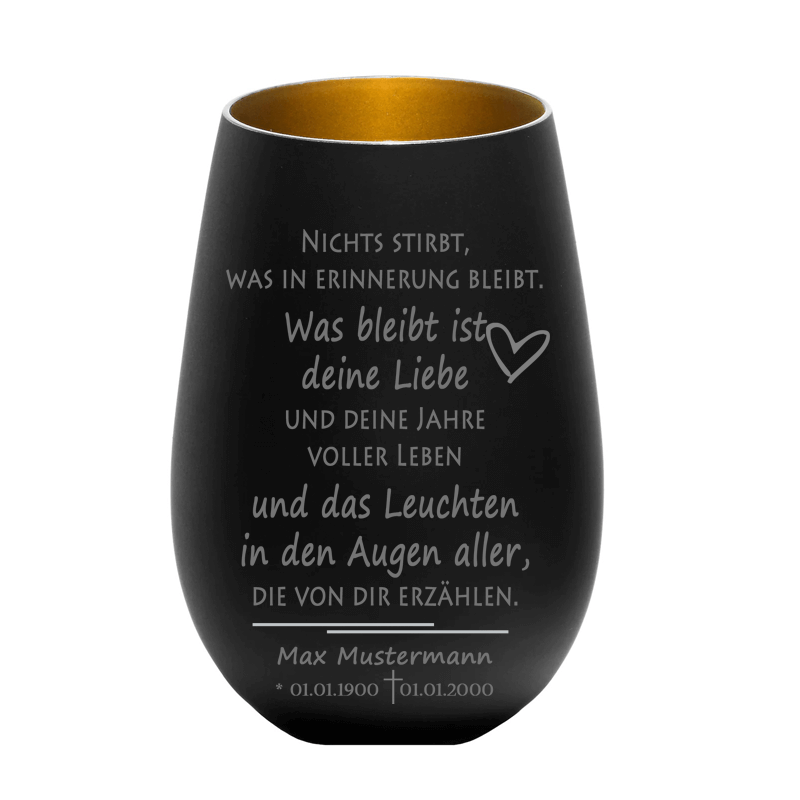 Windlicht schwarz