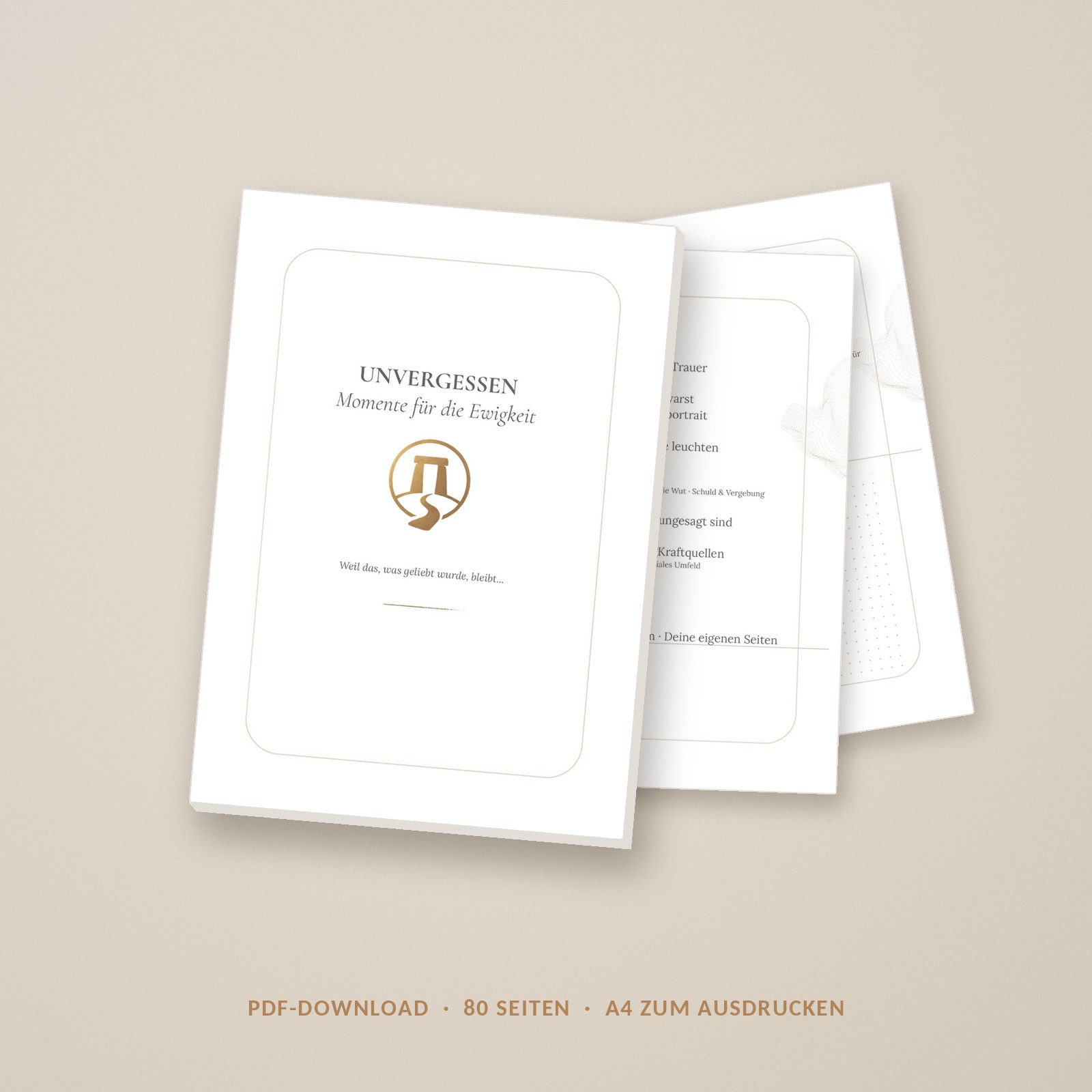 Trauer-Workbook (PDF) · UNVERGESSEN