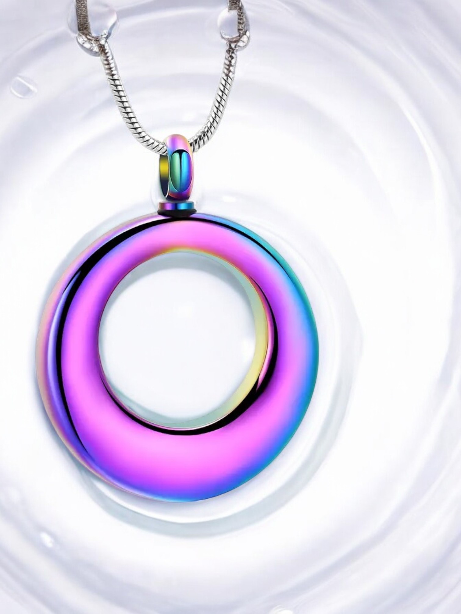Halskette "Lebenskreis Regenbogen"