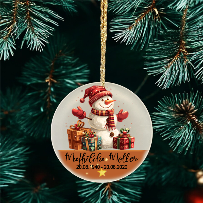 Weihnachtsanhänger "Scheibe" 80 mm