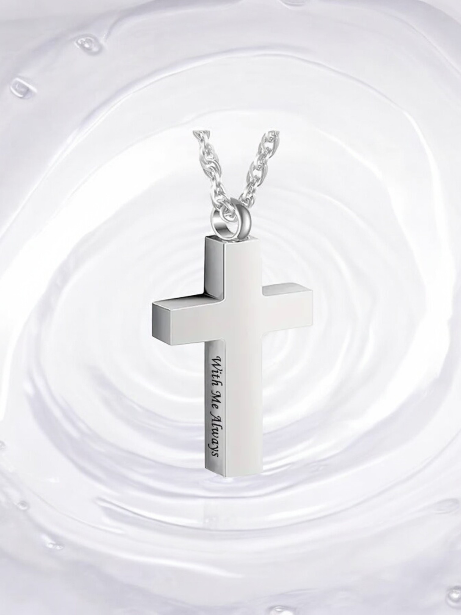 Halskette "Kreuz mit Spruch"